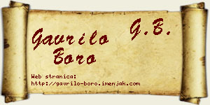 Gavrilo Boro vizit kartica